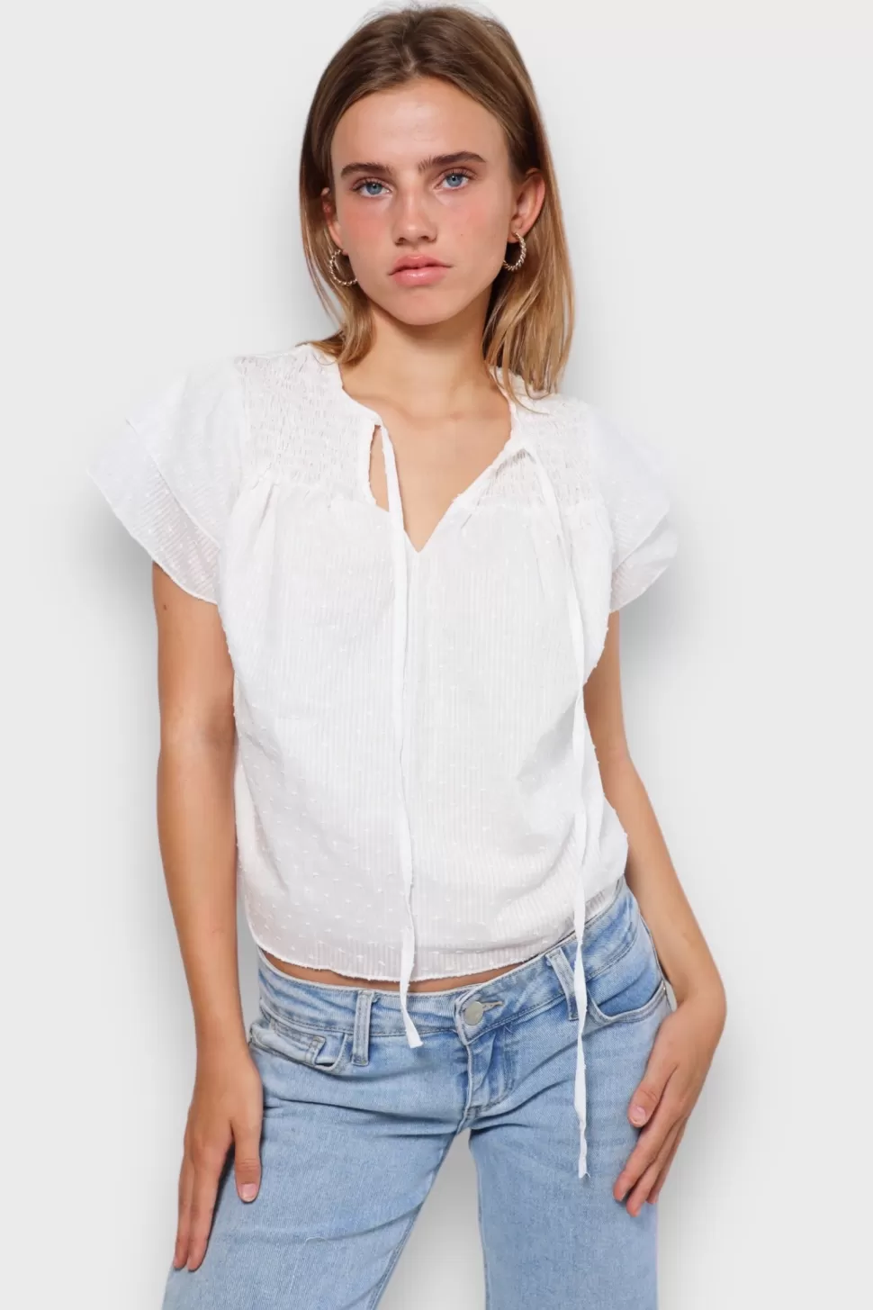 Chemisier "Sweetie" Blanc*Meet Me There Fashion