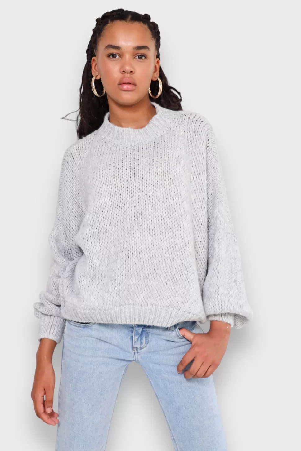 Pull "Gardez-Moi Au Chaud" Gris*Meet Me There Cheap