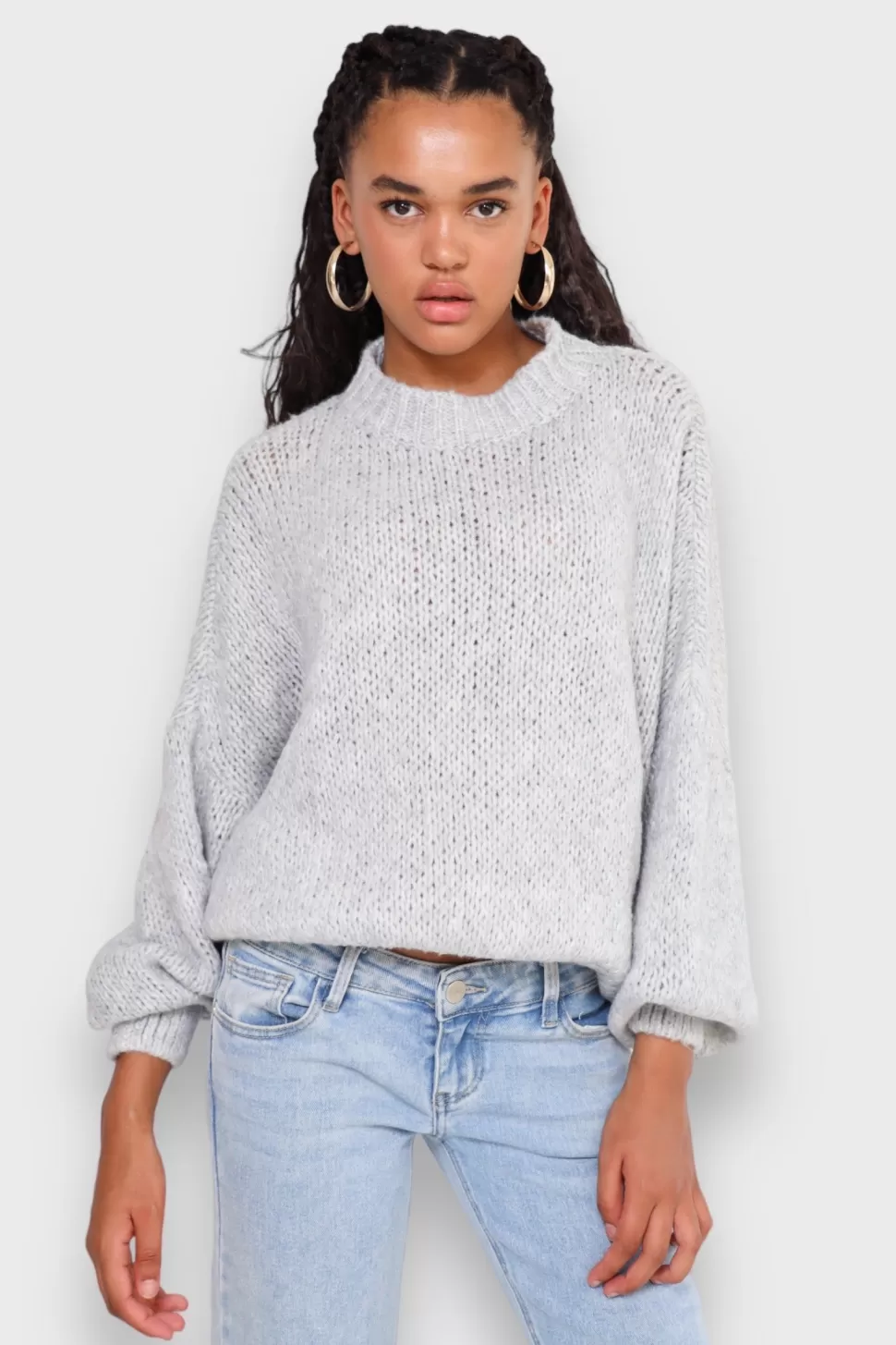 Pull "Gardez-Moi Au Chaud" Gris*Meet Me There Cheap